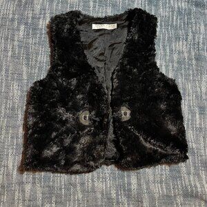 Trina Turk Cropped Faux Fur Vest
